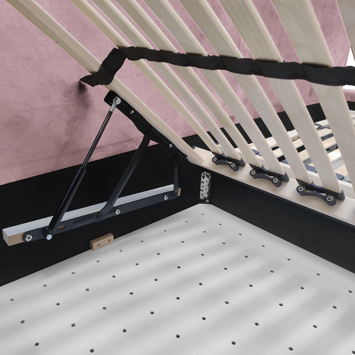 POLSTERBETT - Mauve, Textil (180/200cm) - home24