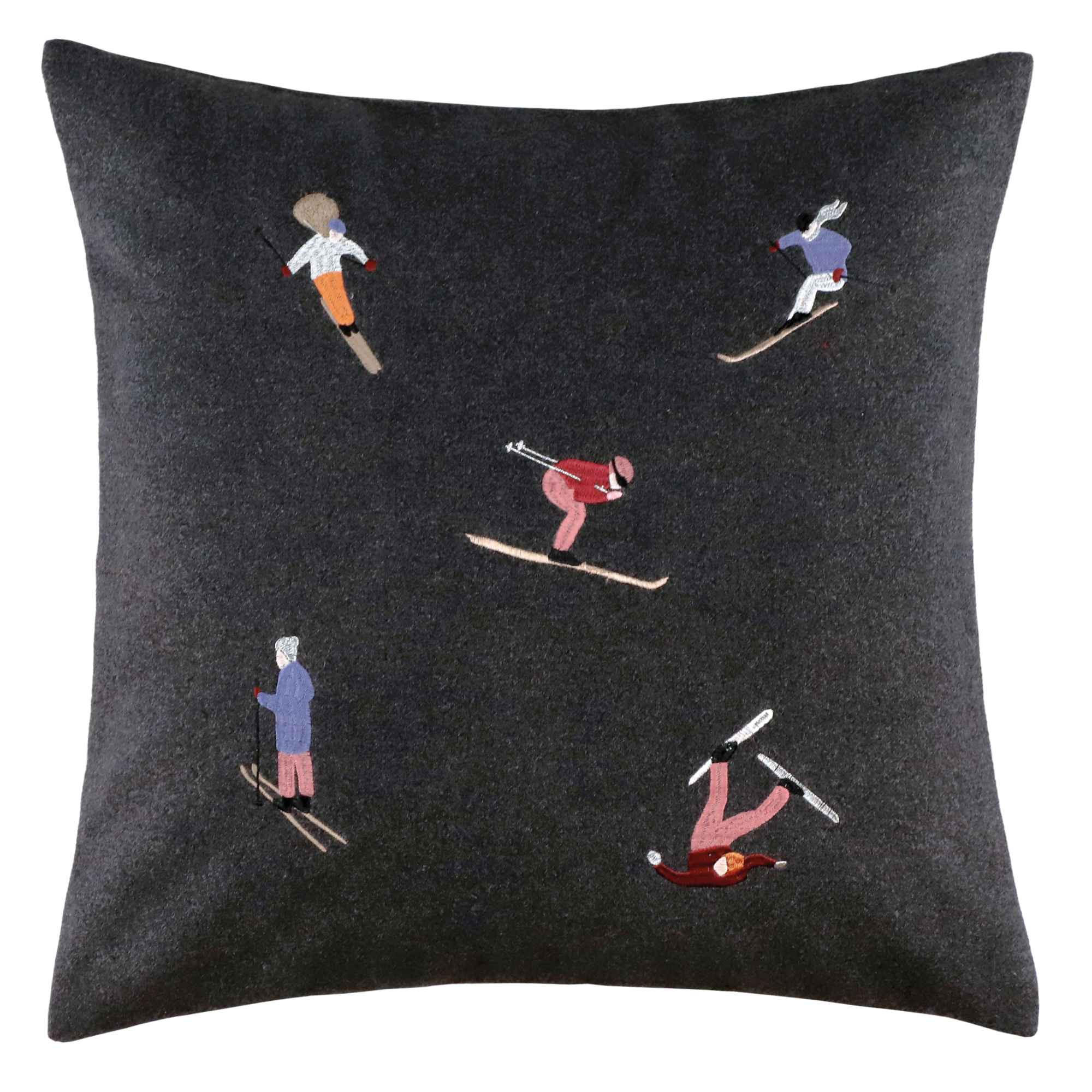 ZIERKISSENHÜLLE SKIING - Anthrazit, Textil (50/50cm) - Sportalm Kitzbühel