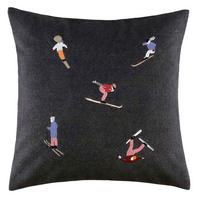 ZIERKISSENHÜLLE SKIING - Anthrazit, Textil (50/50cm) - Sportalm Kitzbühel