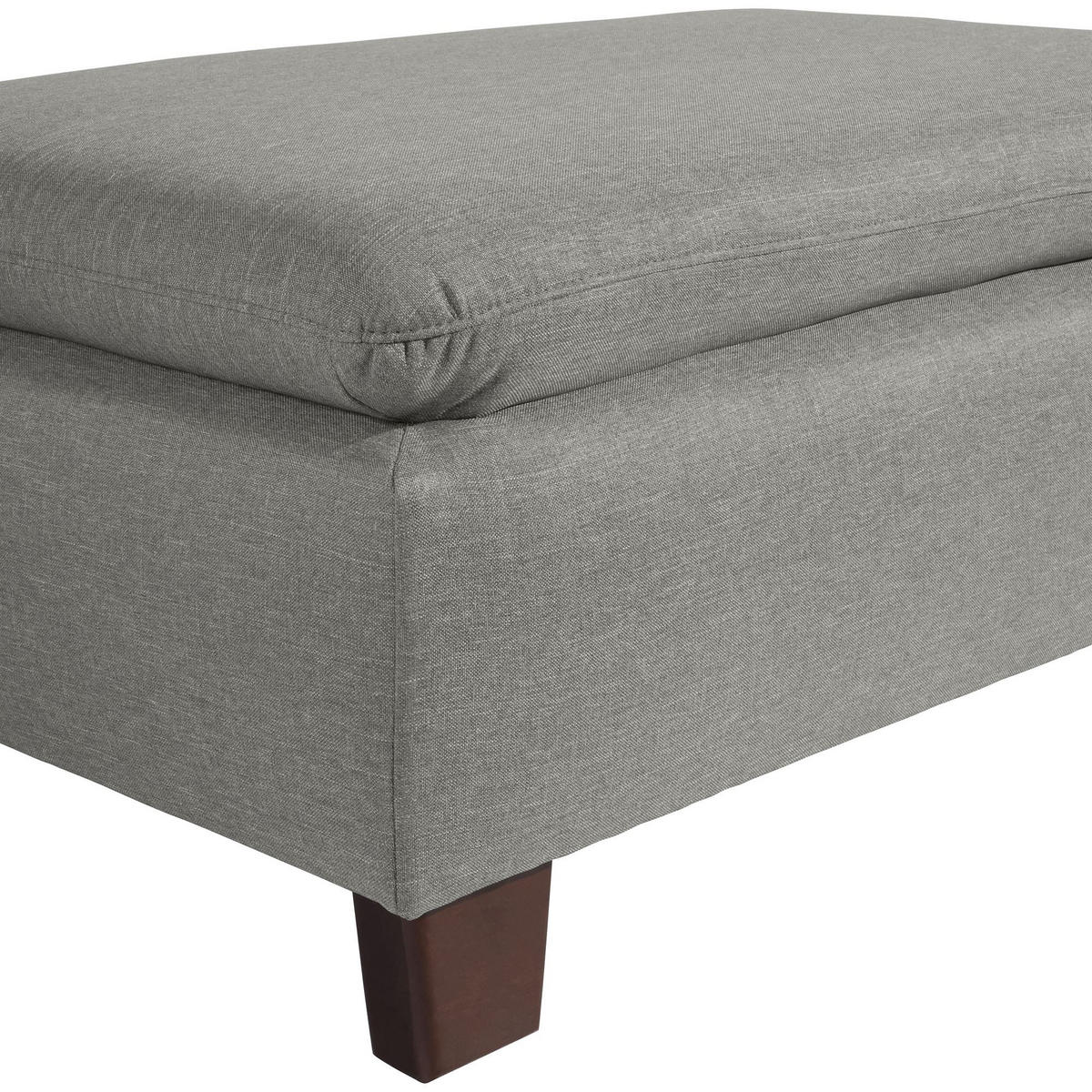 POLSTERHOCKER Kaylil Flachgewebe hellgrau - Hellgrau, Kunststoff (90/43/60cm) - 58aufmkessel