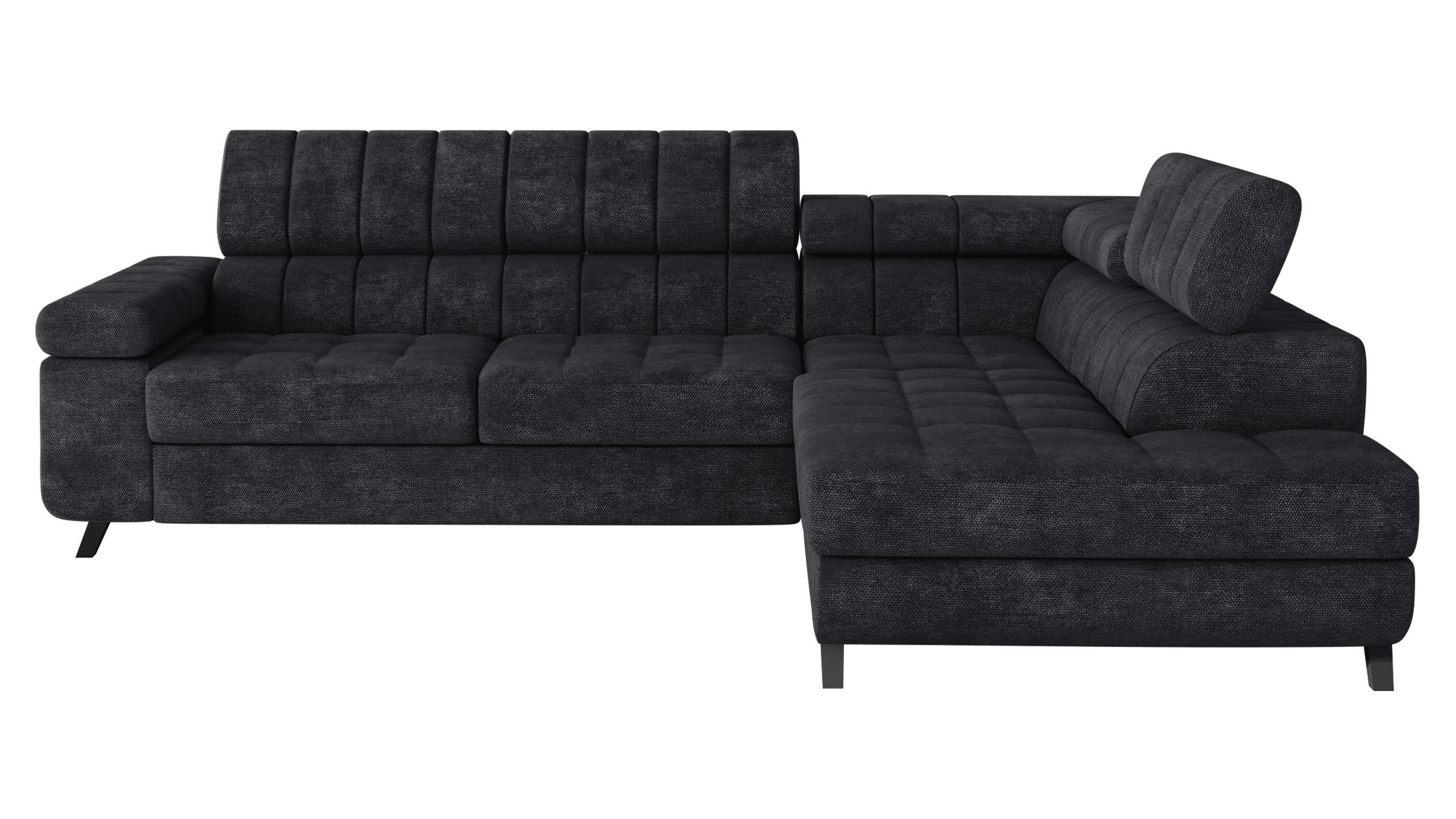 COLTAR Nord, Dreapta - titan/negru, material textil/lemn (203/264cm) - MIRJAN24