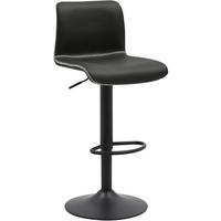 BARHOCKER Henchy 85x41x47 cm schwarz - Schwarz, Leder (41/85/47cm) - furnicato