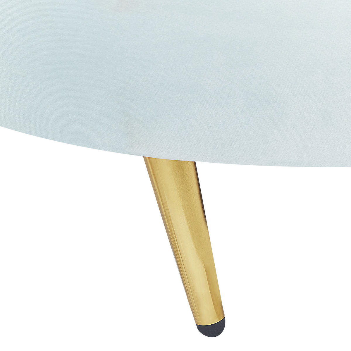 3-SITZER-SOFA Samtstoff Hellblau Savar - Hellblau, Textil (183/69/84cm) - Beliani