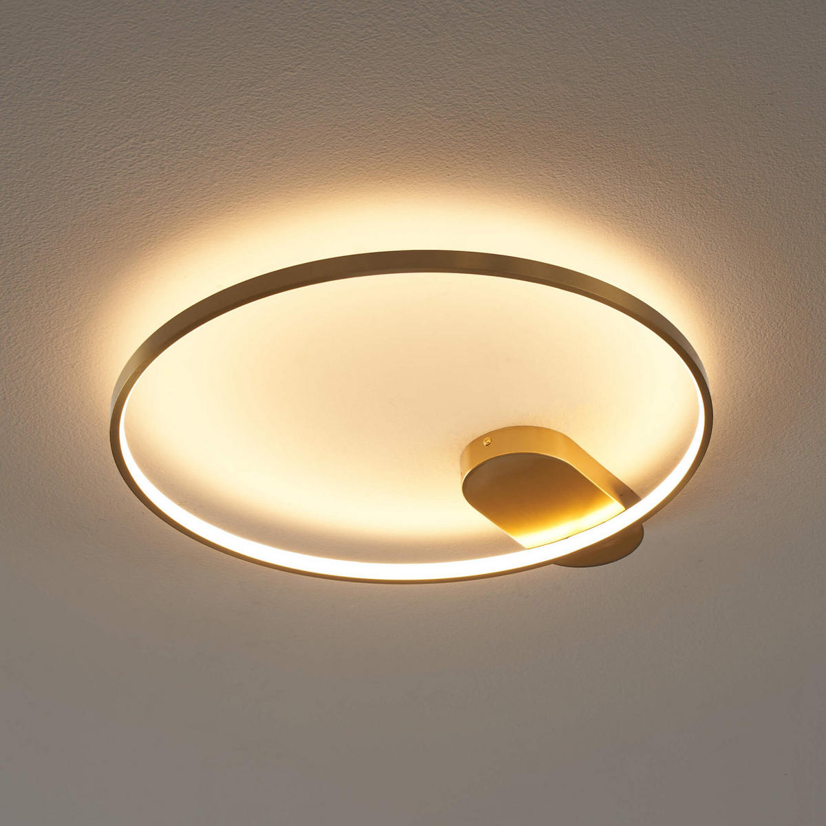 DECKENLEUCHTE Evelia, Gold / Messing, 55cm - Goldfarben, Metall (55/50/3.8cm) - KOSILUM