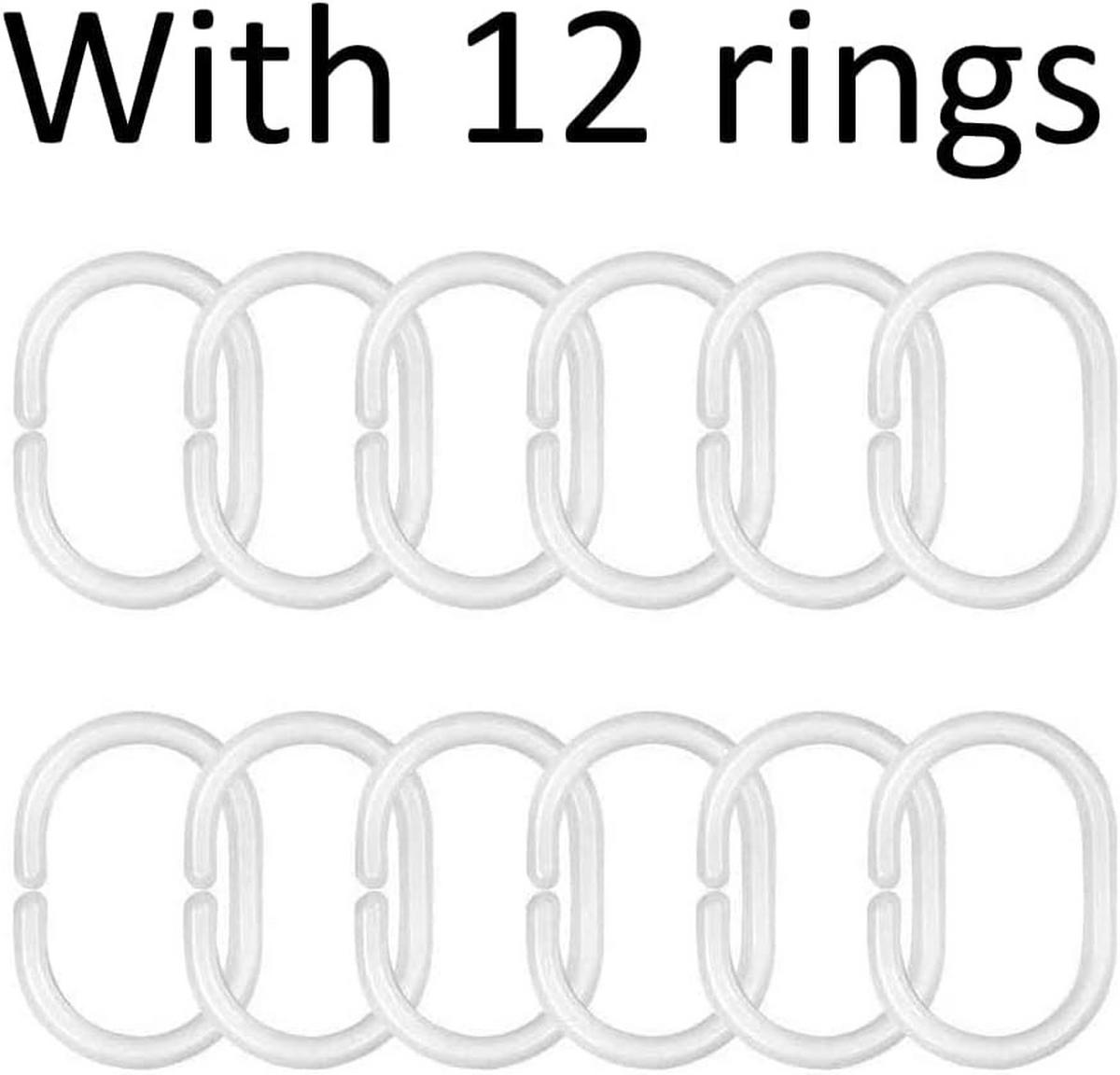 DUSCHVORHANG Rot Grau Schwarz Weiß waschbar schimmelresistent mit Ringen - Multicolor, Textil (200/180cm) - MCBOSON