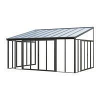 SELBSTTRAGENDE Pergola - 546cm x 382cm - Polycarbonat - anthrazitgrau - MATHILDA - Anthrazit, Kunststoff (546/224/382cm) - Vente-Unique