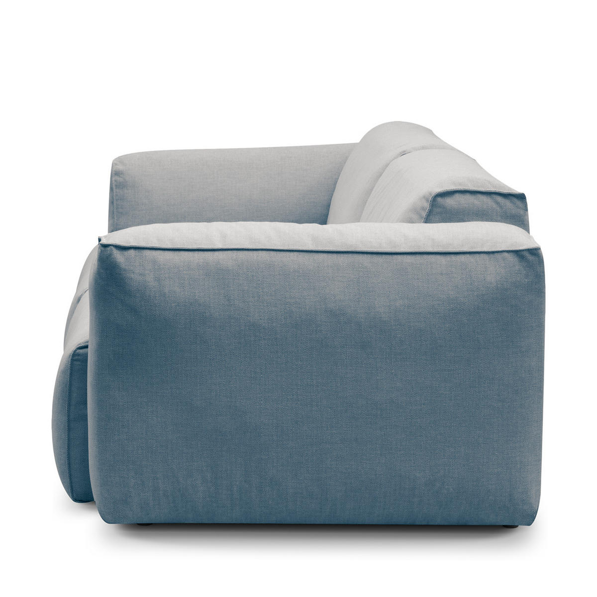 3-SITZER SOFA - Blau/Schwarz, Kunststoff/Textil (251/71/102cm) - home24