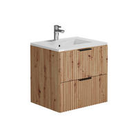 EINZELWASCHTISCH - 60cm x 46cm - MDF - naturfarben hell - ZEVARA - Naturfarben, Holz (60/57/46cm) - Vente-Unique