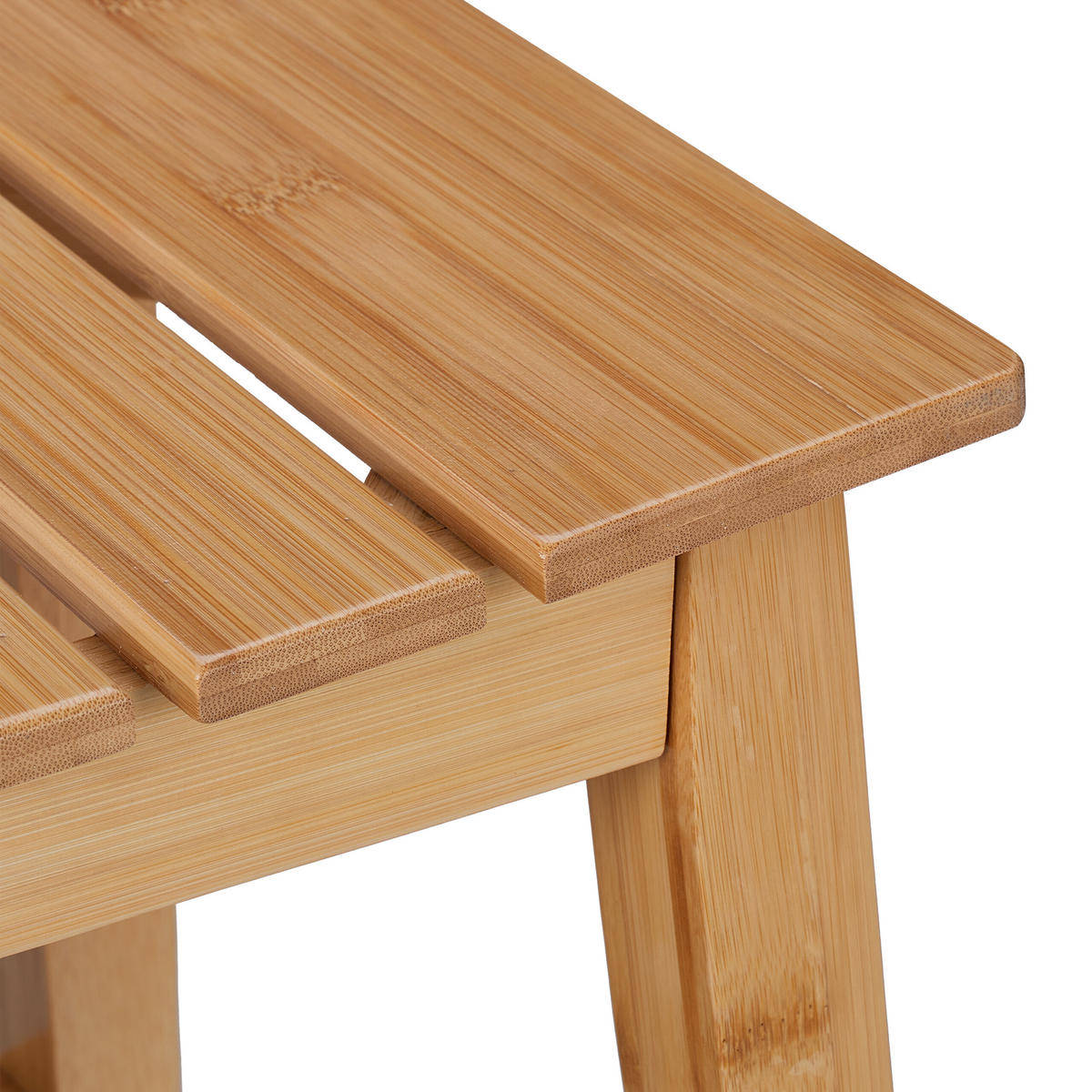 BADHOCKER - Hellbraun, Holz (51.5/45/34cm) - Relaxdays