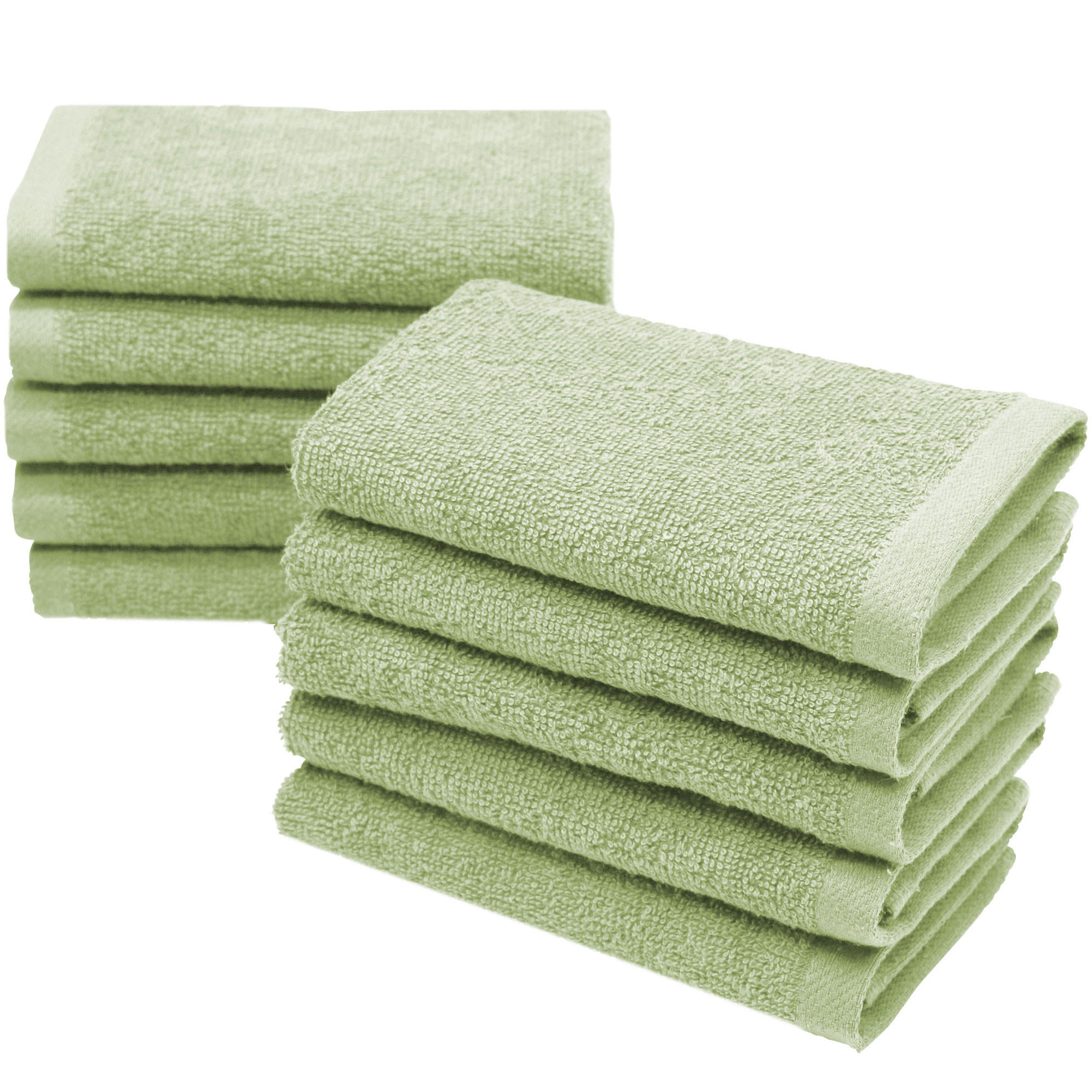 SEIFTÜCHER, 10er-Set, 30x30 cm, 100% Baumwolle, Grün - Hellgrün, Textil (30/30cm) - Zollner