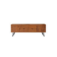 TV-SCHRANK Bonnie Dunkelbraun aus Akazie - Dunkelbraun, Holz (180/62/45cm) - Tikamoon