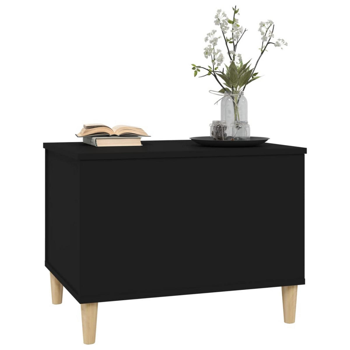 COUCHTISCH Schwarz 60x44,5x45 cm Holzwerkstoff - Schwarz, Holzwerkstoff (60/44.5/45cm) - furnicato