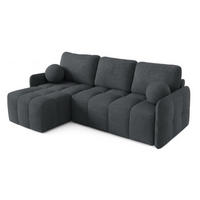 ECKSOFA Grafit MONO Mit Schlaffunktion Und Dekokissen Links - Graphitfarben, Textil (220/145cm) - Sepro Meble