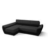 ECKSOFA L REBI L3 Rainbow 27/15 Links mit Schlaffunktion, Grau/Schwarz - Schwarz/Grau, Textil (251/140cm)