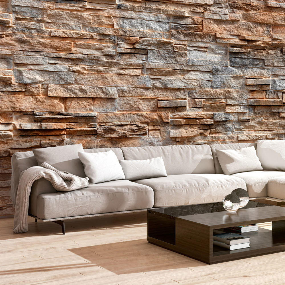 SELBSTKLEBENDE FOTOTAPETE 147/105 cm - Beige/Orange, Kunststoff/Textil (147/1cm) - KUNSTLOFT
