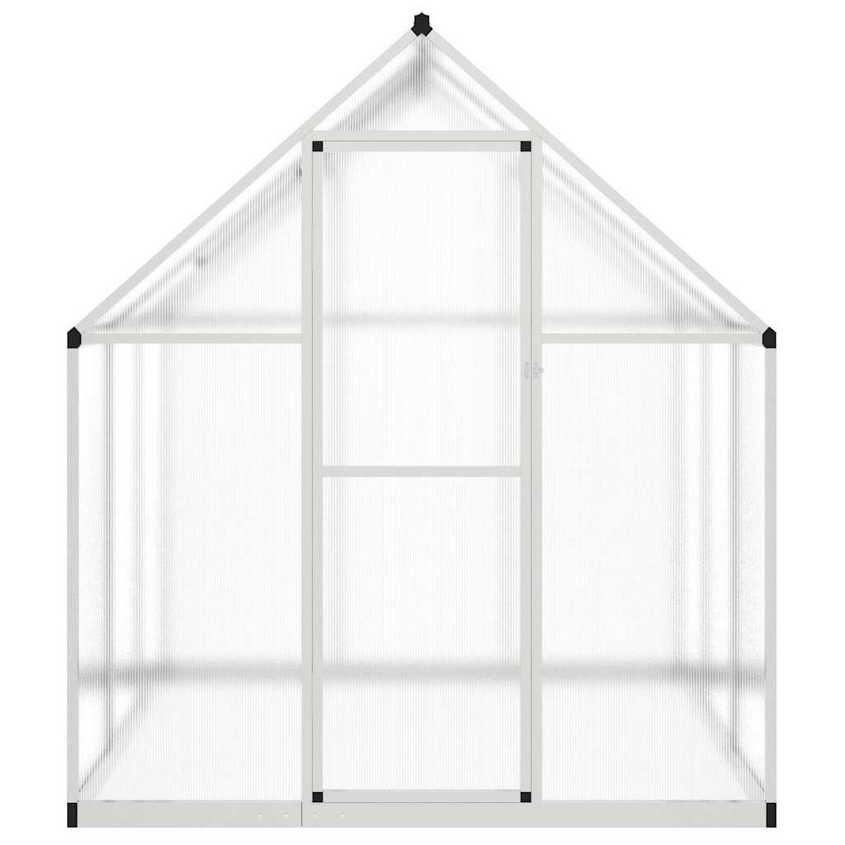 GEWÄCHSHAUS mit Fundamentrahmen Silbern 169x169x195 cm Alu - Silberfarben, Metall (169/195/169cm)