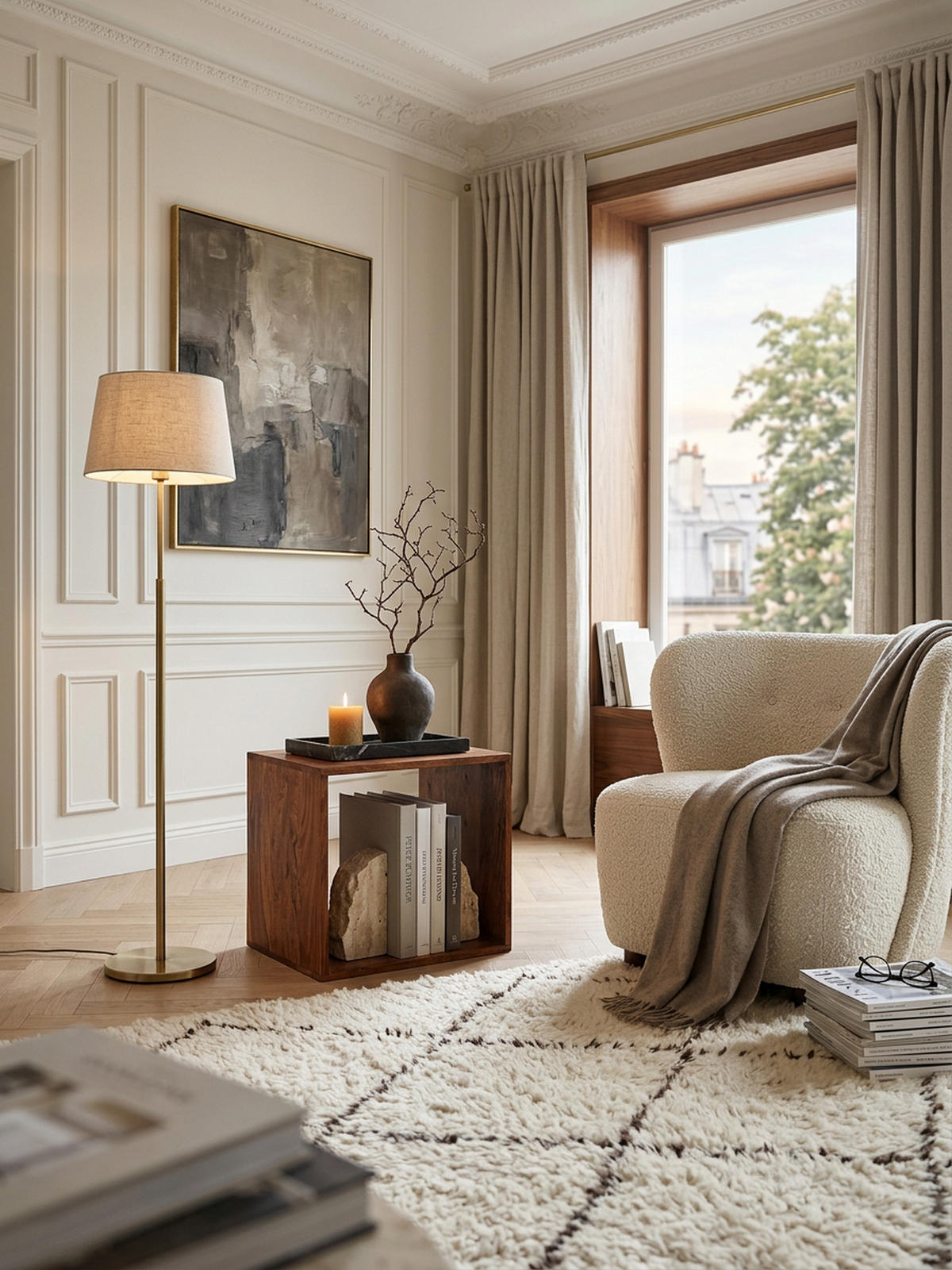 BEISTELLTISCH Massivholz Regalform Cube NAKO, Braun 43x33x43 cm - Braun, Holz (33/43/43cm) - KADIMA DESIGN