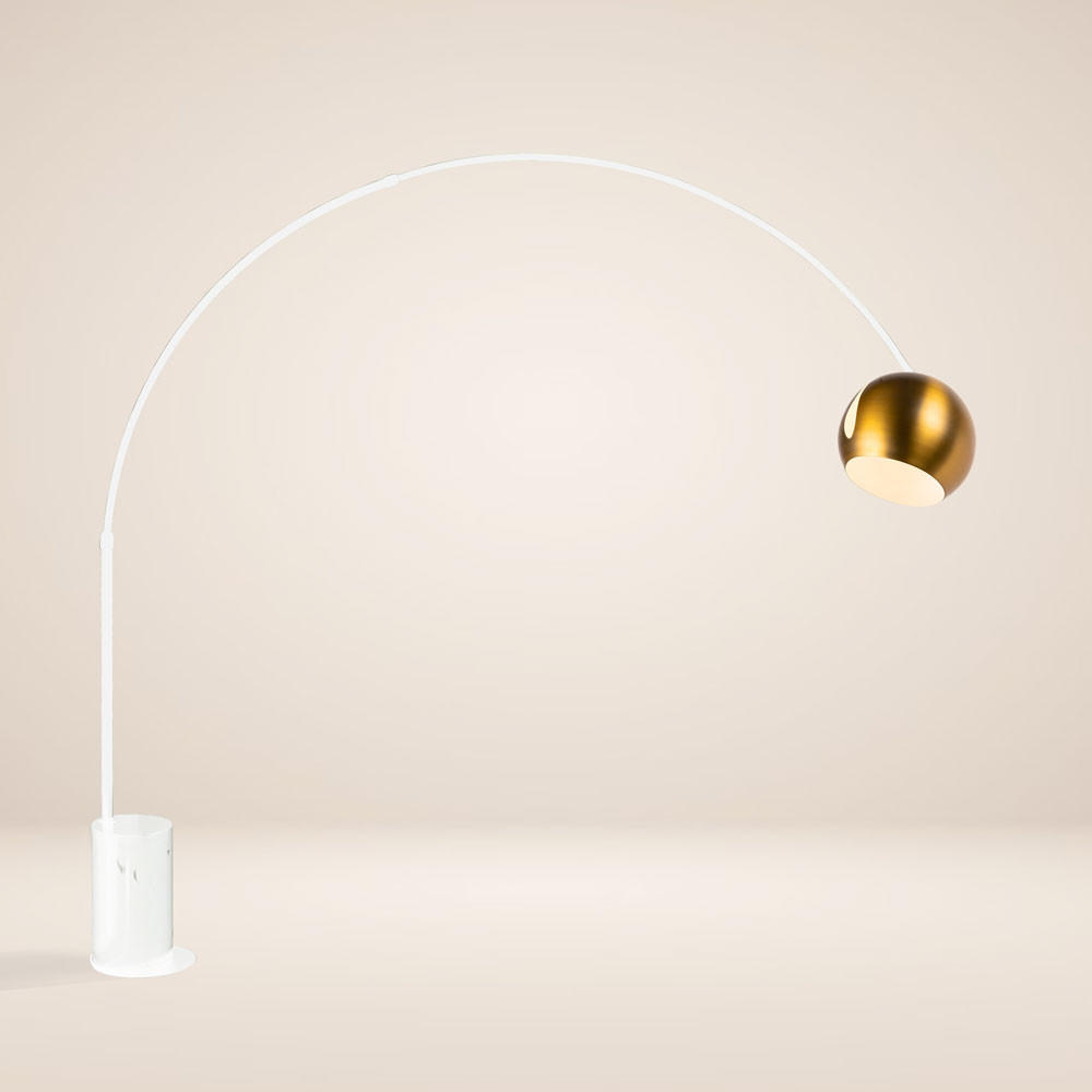 s.luce STEHLAMPE Ball Bogenlampe Marmor Weiß/Gold jetzt nur online ➤