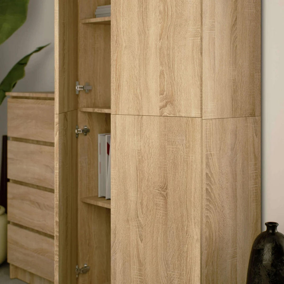 STANDREGAL Eiche Sonoma 180/80/35 - Sonoma Eiche, Holzwerkstoff (80/180/35cm) - RAUMHIRSCH FURNITURE