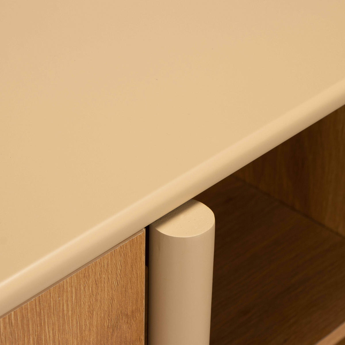 SIDEBOARD mit 4 Türen, Beige - Beige, Holz (180/75/40cm) - Oviala