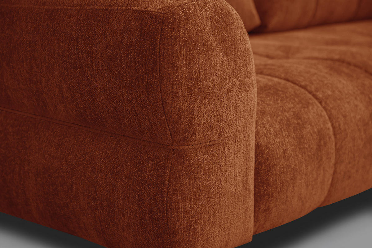 SOFA SALVINI 2,5-Sitzer, orange - Orange, Holz/Textil (206/88/99cm) - Courtois Laville