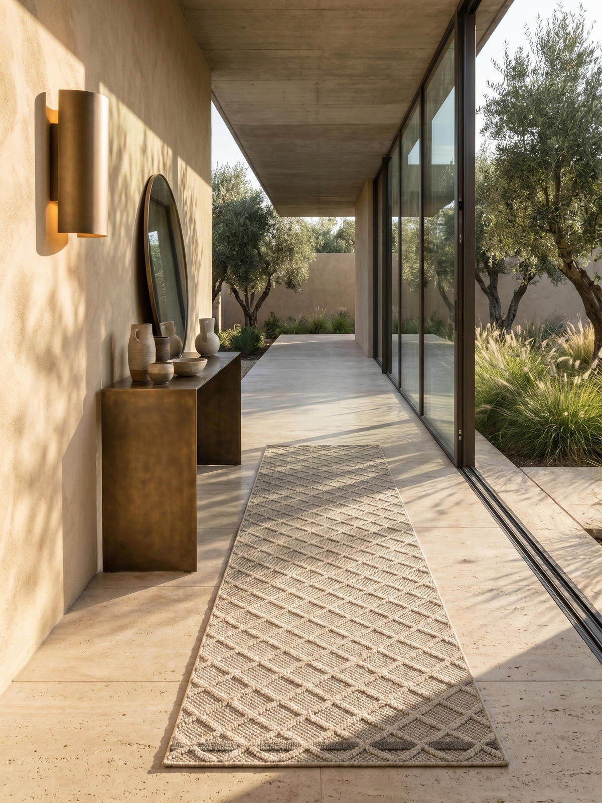 KÜCHENTEPPICH Raute Robust Waschbar Küche Balkon Strapazierfähig Läufer Beige 80x250 cm – IMST - Beige, Textil (80/250cm) - KADIMA DESIGN