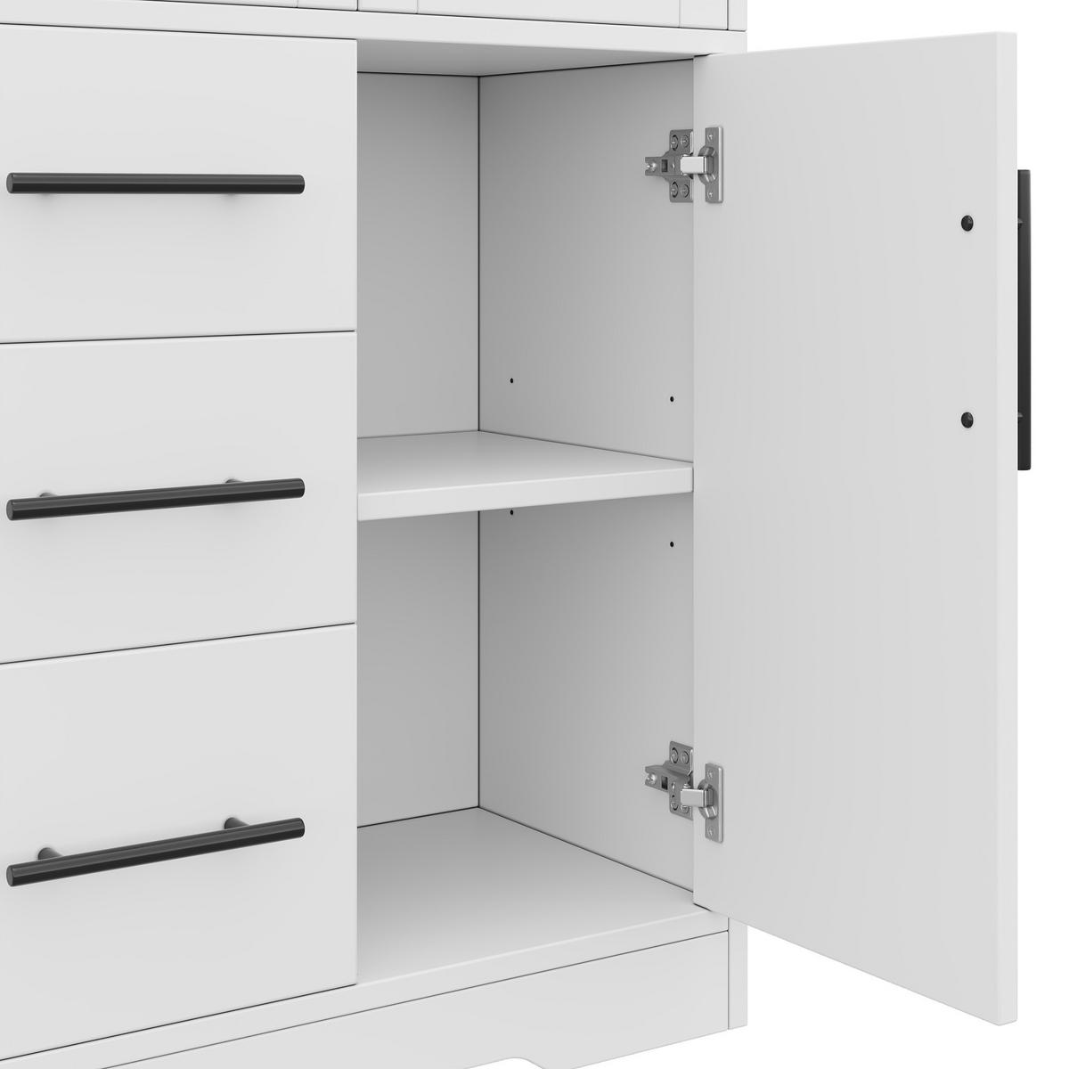 BADEZIMMERSCHRANK in Weiß Aufbewahrungsschrank mit Verstellbare Einlegeböden und App-gesteuertes LED, B72/T35/H170cm - Weiß, Glas/Holzwerkstoff (72/170/35cm) - STILVORA