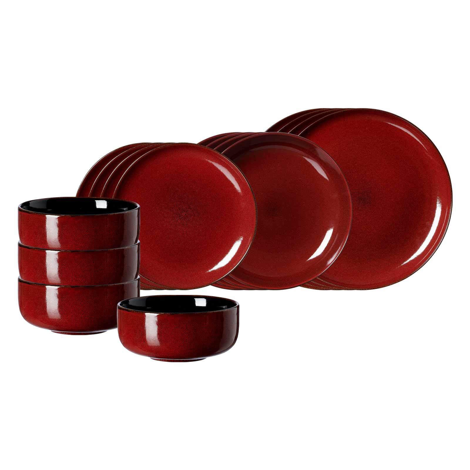 EINSTEIGER-SET Gambia rot 16er Set - Rot, Keramik (1/1/1cm) - Ritzenhoff Breker