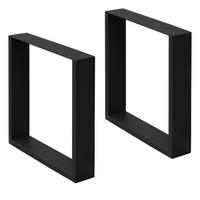 TISCHBEINE 2er Set 40 x 43 cm Schwarz - Schwarz, Metall (40/8/43cm) - ECD-Germany