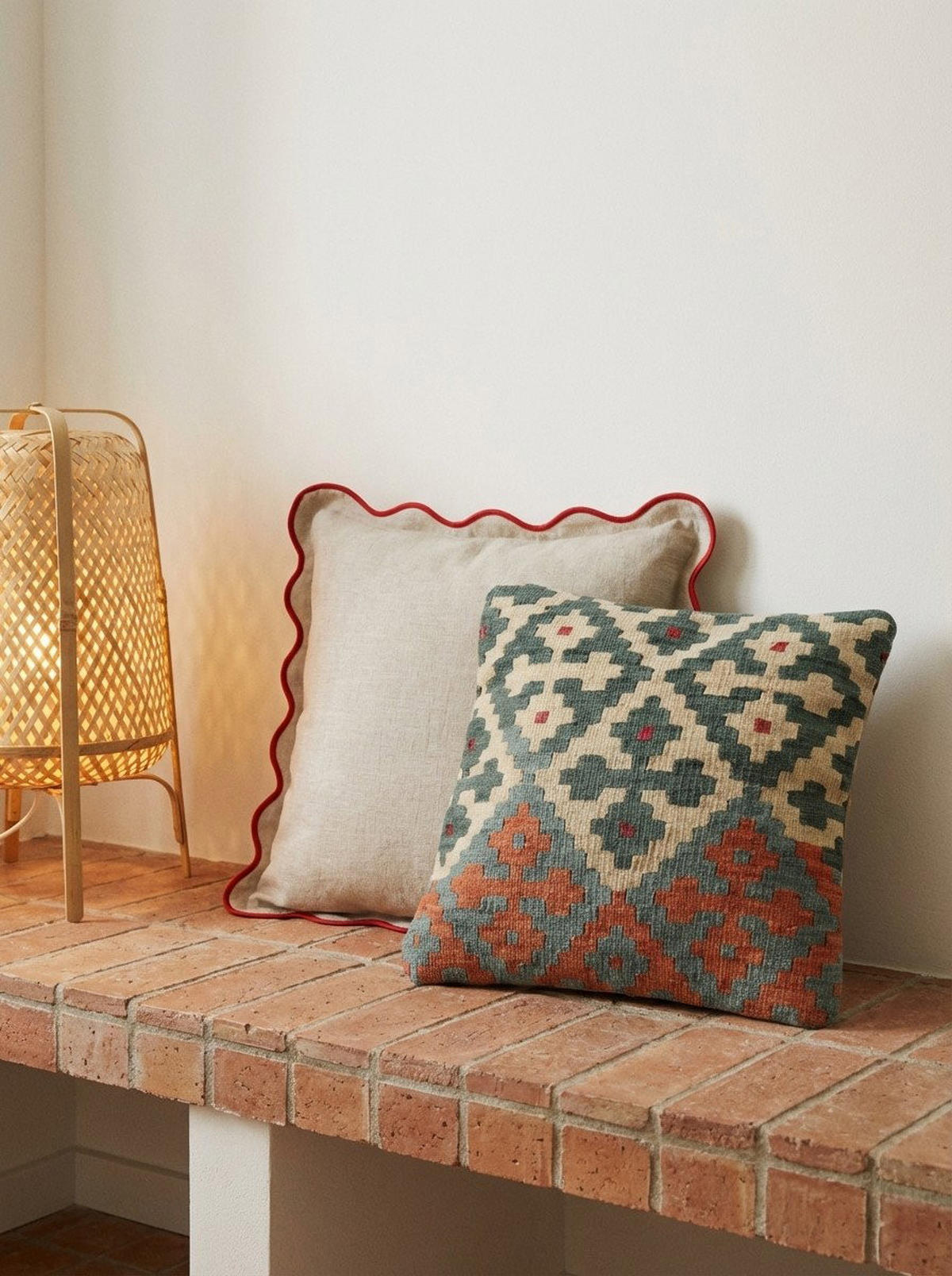 KISSEN Kelim Bunt 50/50 cm Schurwolle - Multicolor, Textil (50/50cm) - Looma