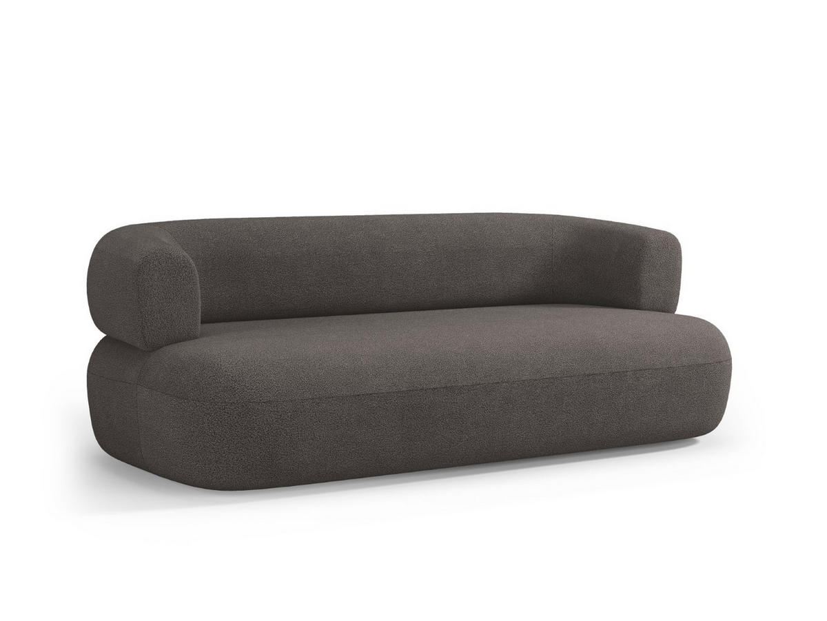 SOFA Jenny aus Boucle grau 3 Sitzplätze - Grau, Textil (90/73/178cm) - Micadoni