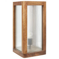 TISCHLAMPE Kolidam 25/25/50 cm - Hellbraun, Holz (25/25/50cm) - Beliani