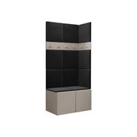 GARDEROBEN-SET Orion I - Kaschmir/Anthrazit, Holzwerkstoff/Kunststoff (84/186/46cm) - MIRJAN24