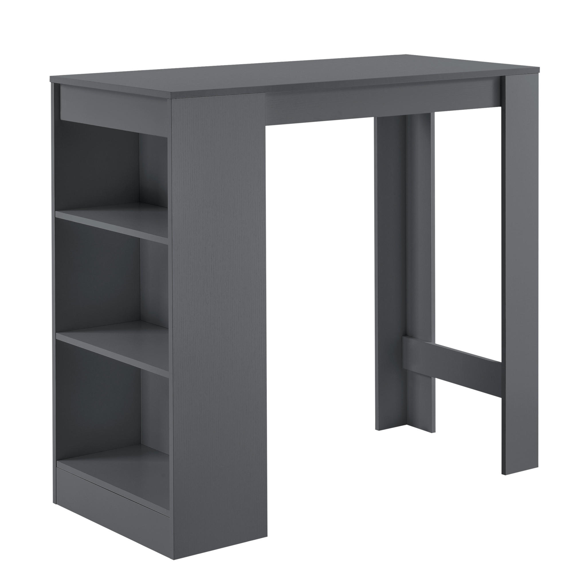 BARTISCH Kouvala - Dunkelgrau, Holzwerkstoff (110/103/50cm) - [en.casa]