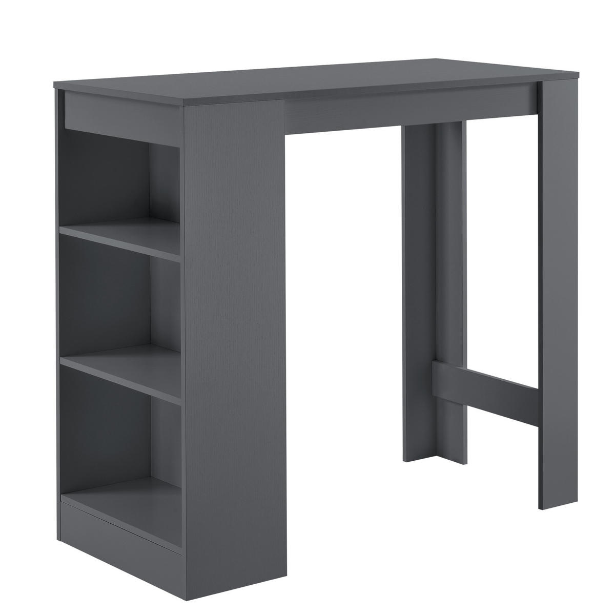 BARTISCH Kouvala - Dunkelgrau, Holzwerkstoff (110/103/50cm) - [en.casa]
