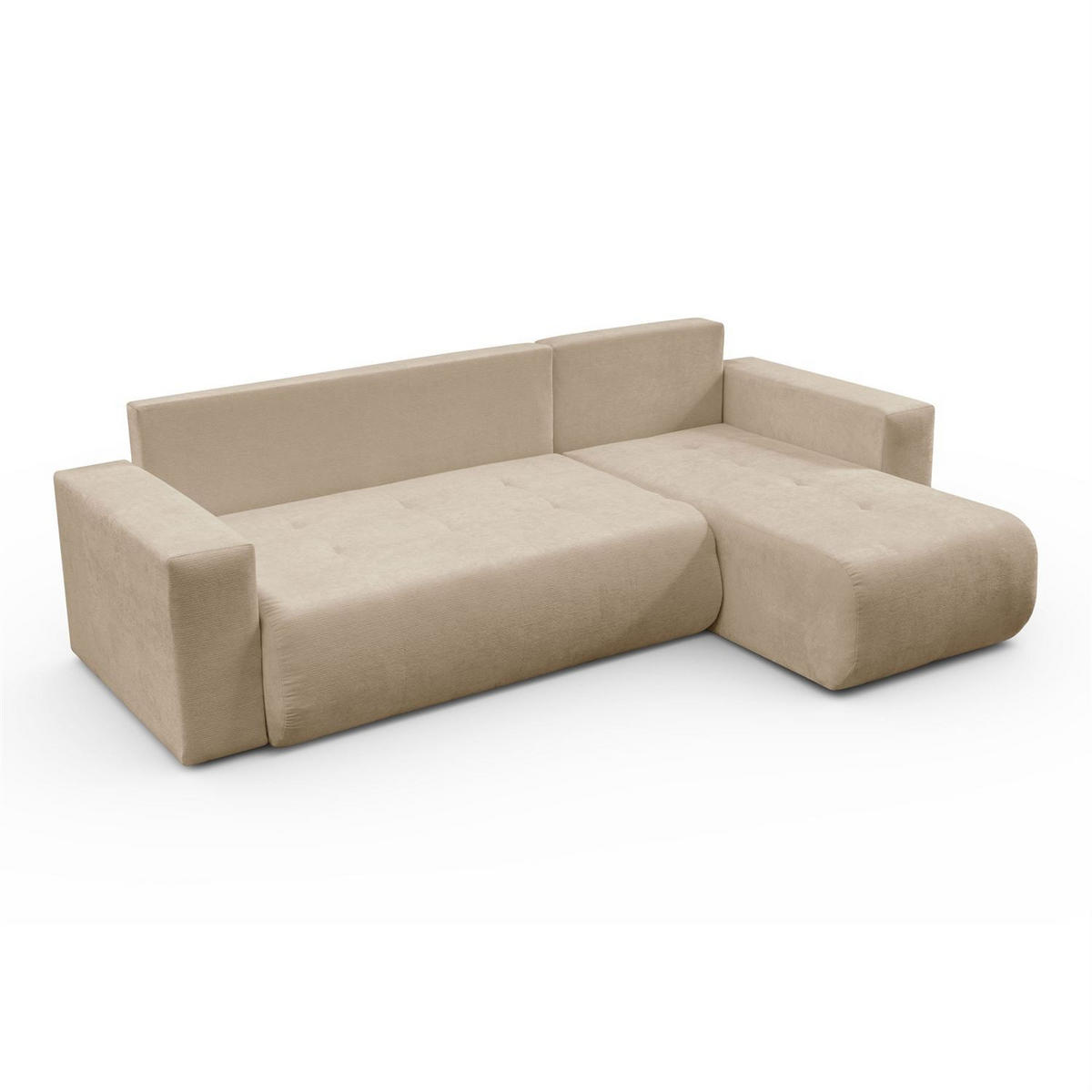 ECKSOFA CLOUD II L mit Schlaffunktion, Vibe 07 - Beige, Textil (247/152cm) - Lookway