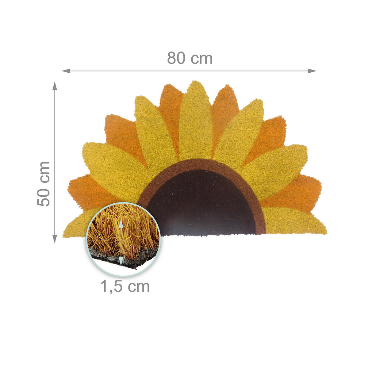 FUSSMATTE - Multicolor, Kunststoff/Textil (80/50cm) - Relaxdays