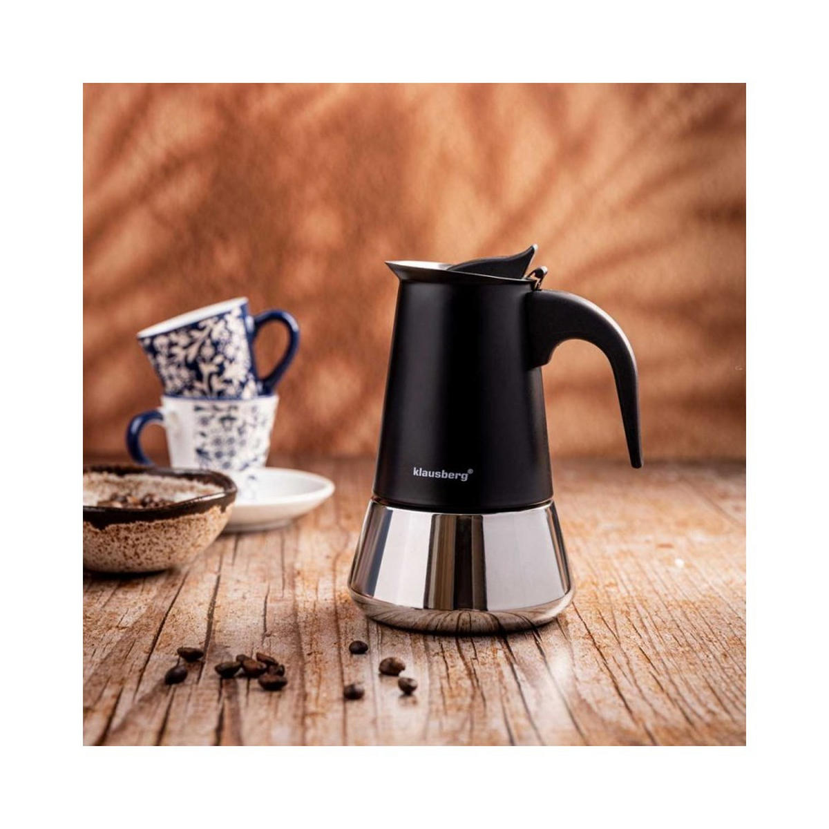 ESPRESSOKOCHER Schwarz 14/14/18.8 cm KB7845 - Schwarz, Metall (14/18.8/14cm) - Klausberg 