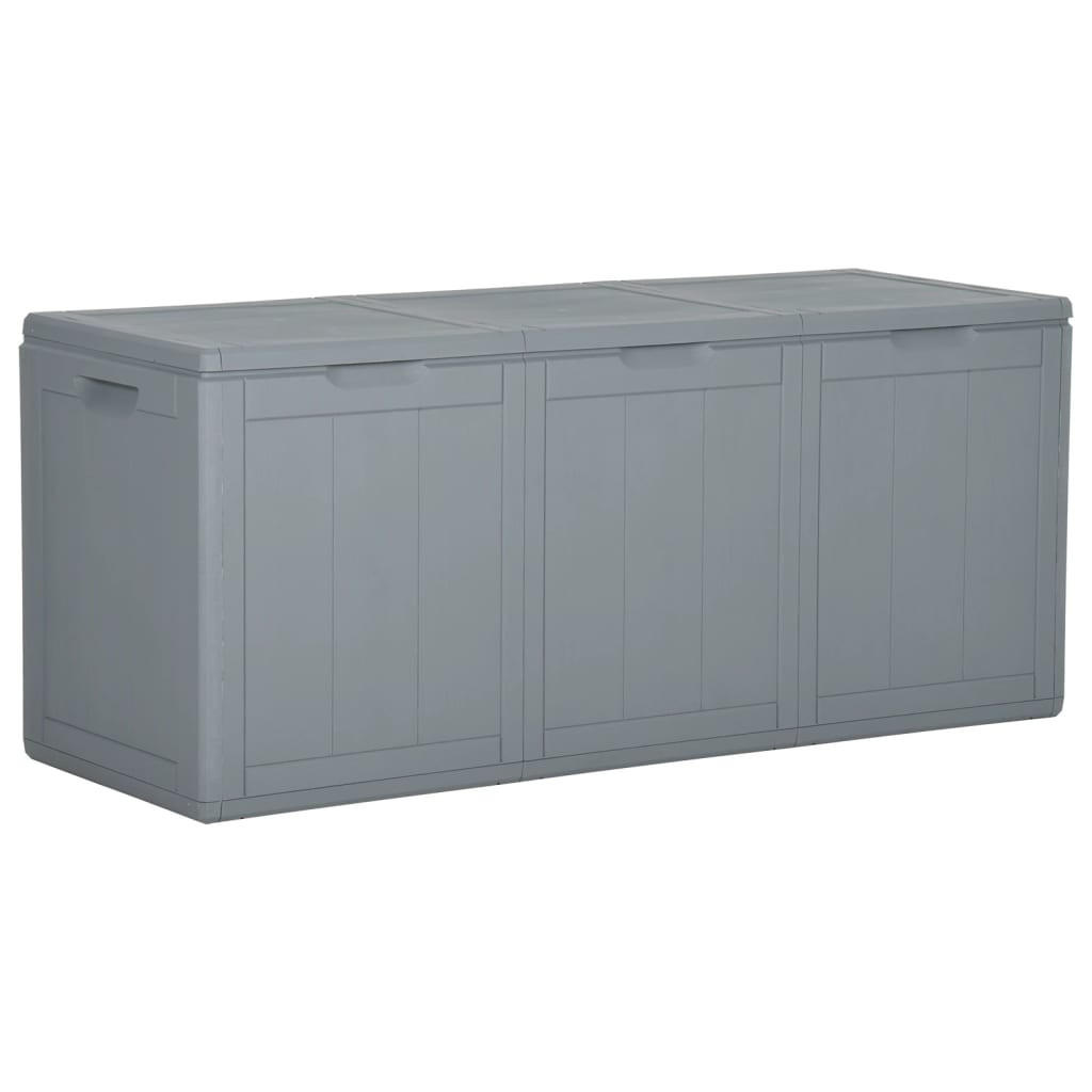 GARTEN-AUFBEWAHRUNGSBOX 270 L Grau PP-Holzoptik - Grau, Kunststoff (118.5/51/44.5cm) - furnicato