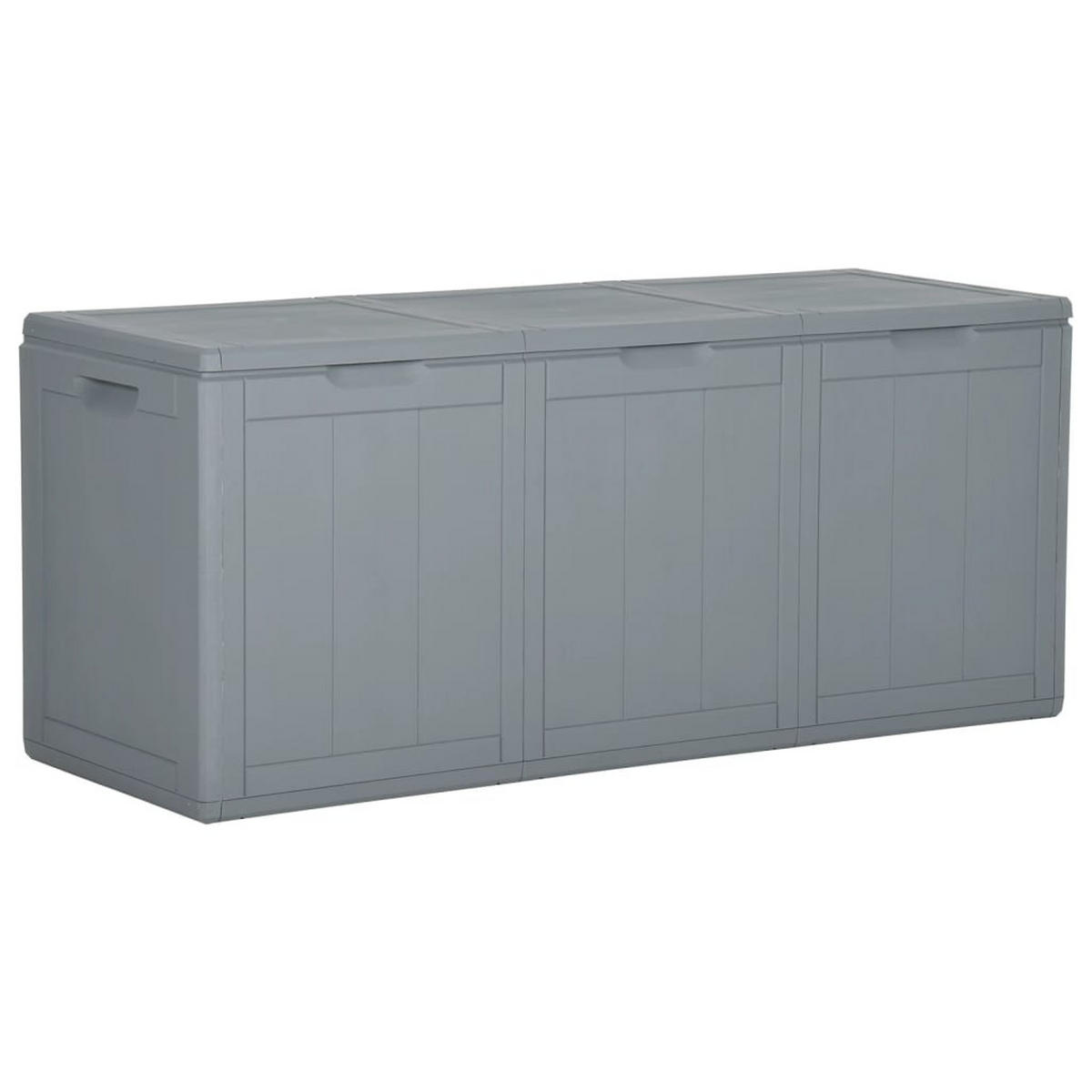 GARTEN-AUFBEWAHRUNGSBOX 270 L Grau PP-Holzoptik - Grau, Kunststoff (118.5/51/44.5cm) - furnicato