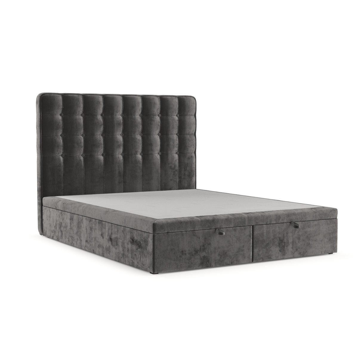 POLSTERBETT Celestia mit Stauraum 160/200 cm Stahl im Lotta Stoff - Schwarz/Graphitfarben, Holz/Holzwerkstoff (160/200cm) - AltaBeds