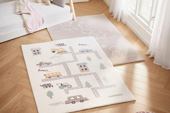 Kinderteppiche mit Autos und Bärchen
