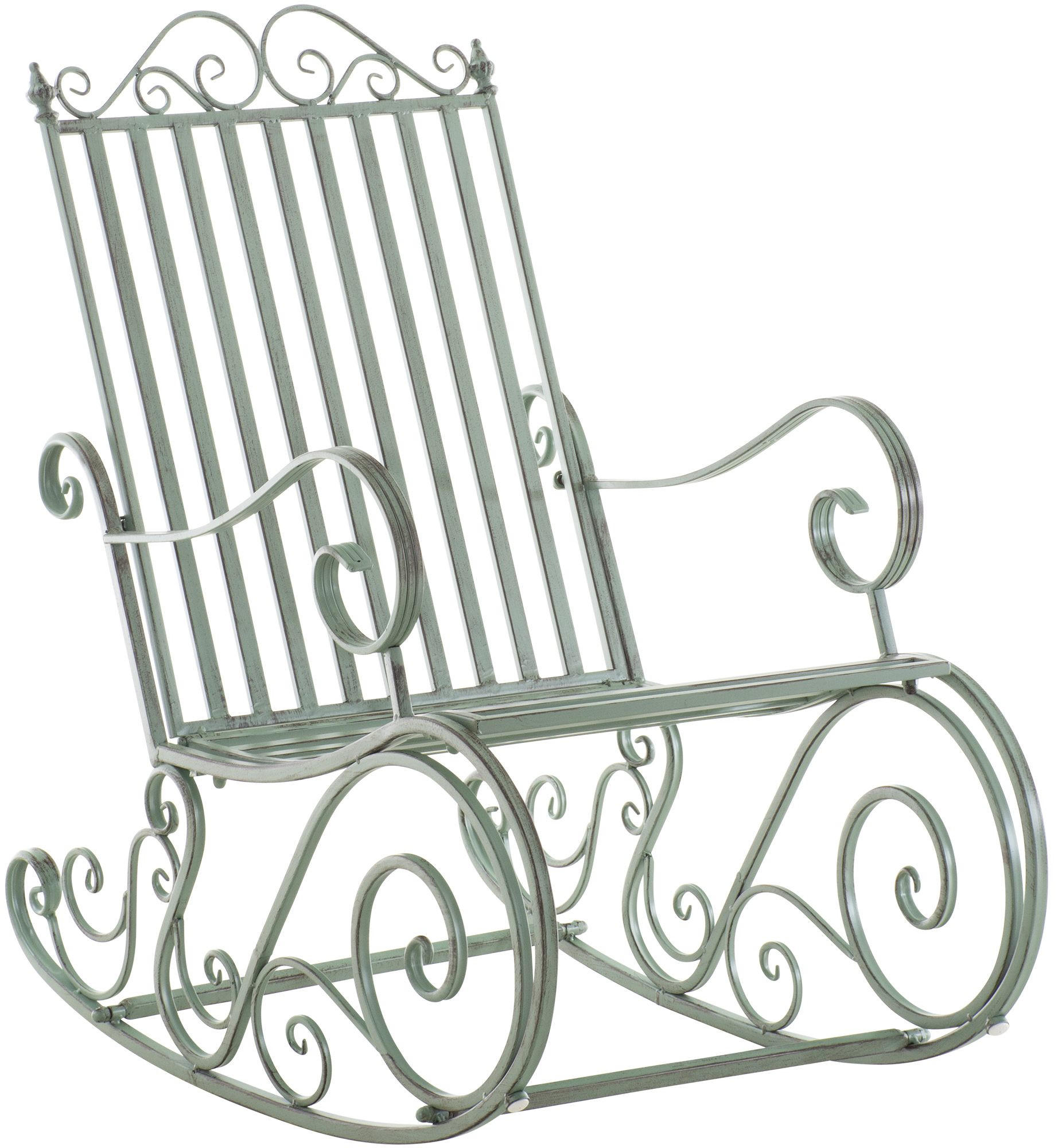 GARTENSCHAUKELSTUHL Metall Antik-Grün - Grün, Metall (56/94/90cm) - CLP