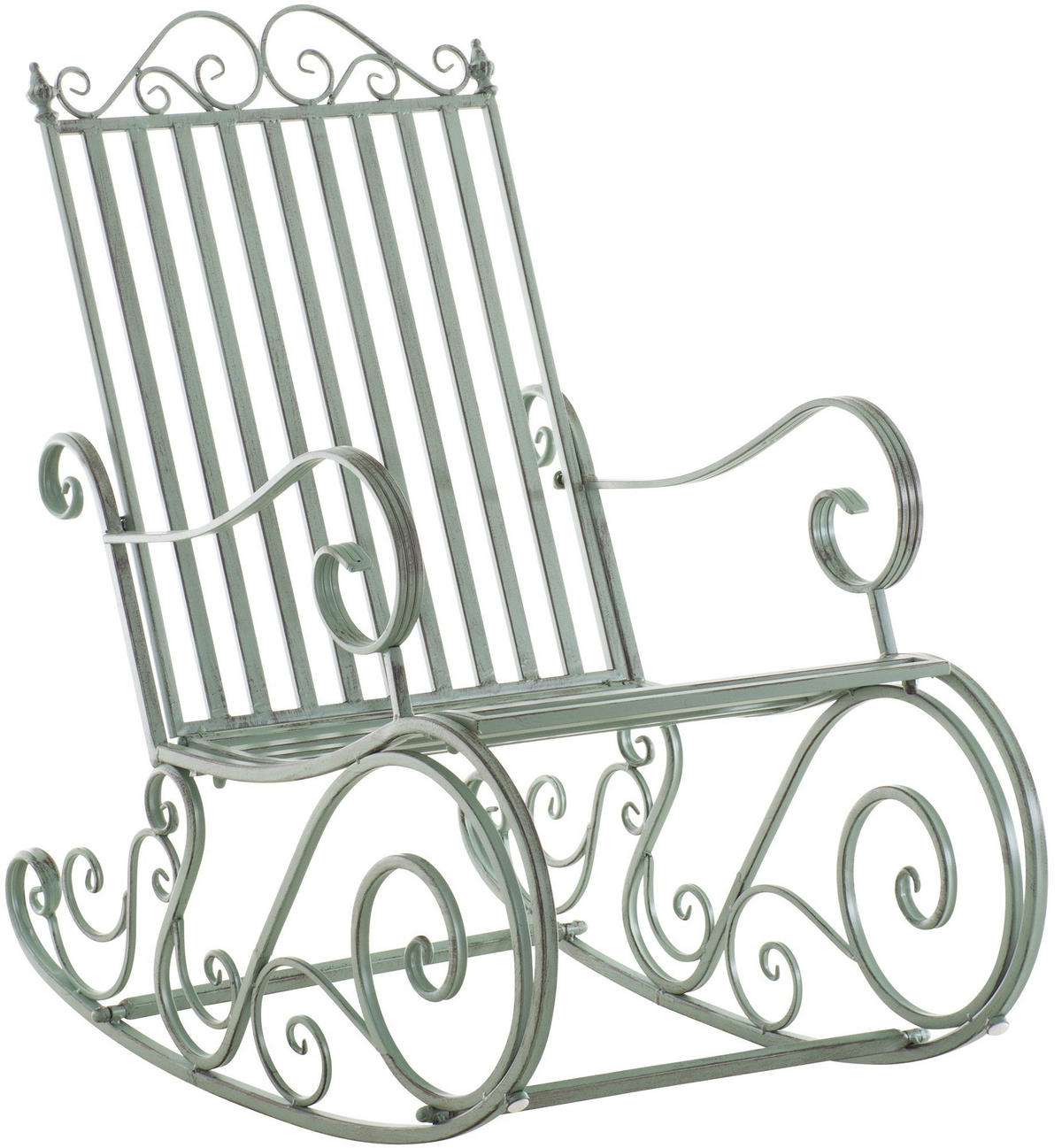 GARTENSCHAUKELSTUHL Metall Antik-Grün - Grün, Metall (56/94/90cm) - CLP