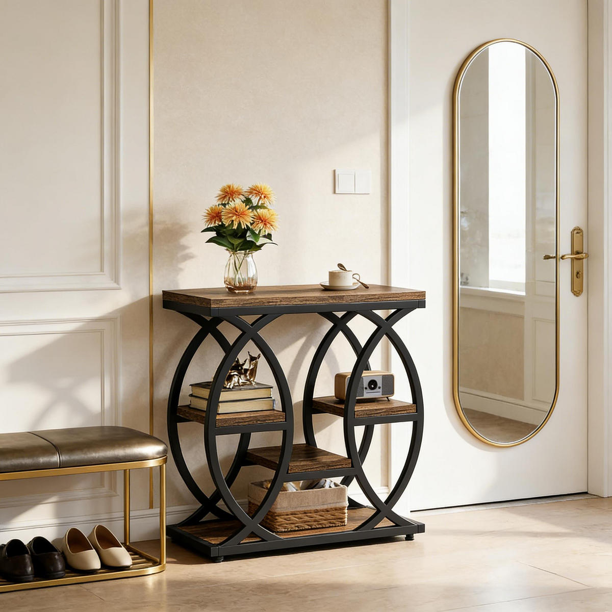 BEISTELLTISCH Braun 60/30/60 cm` - Braun, Metall (30/60/60cm) - PANGIVO