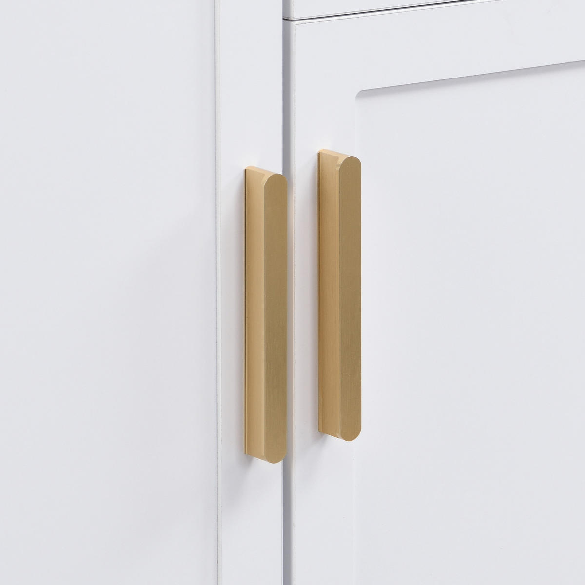 SCHUHSCHRANK aus MDF 80x35x175,5cm in Weiß mit Soft-Close & Haken - Weiß, Holzwerkstoff (80/175.5/35cm) - Modfu