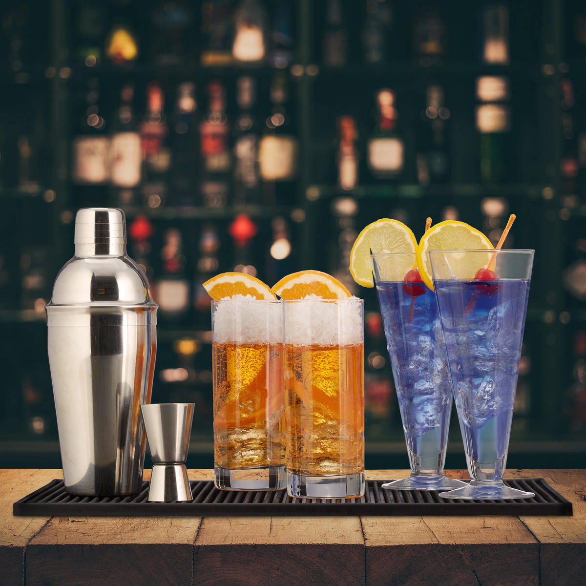 2XPODLOŽKA bar - čierna, plast (40/1/30cm) - Relaxdays