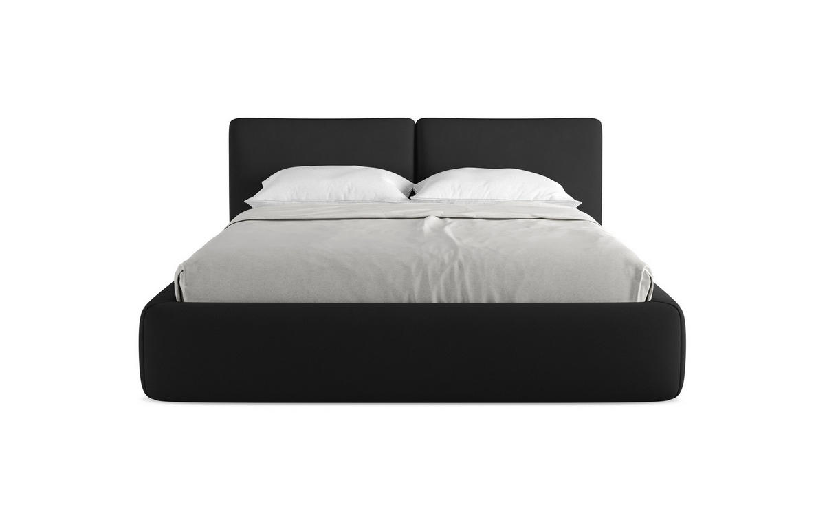 POLSTERBETT mit Bettkasten und Lattenrost 180x228 Schwarz - Schwarz, Kunststoff/Textil (160/200cm) - Makamii