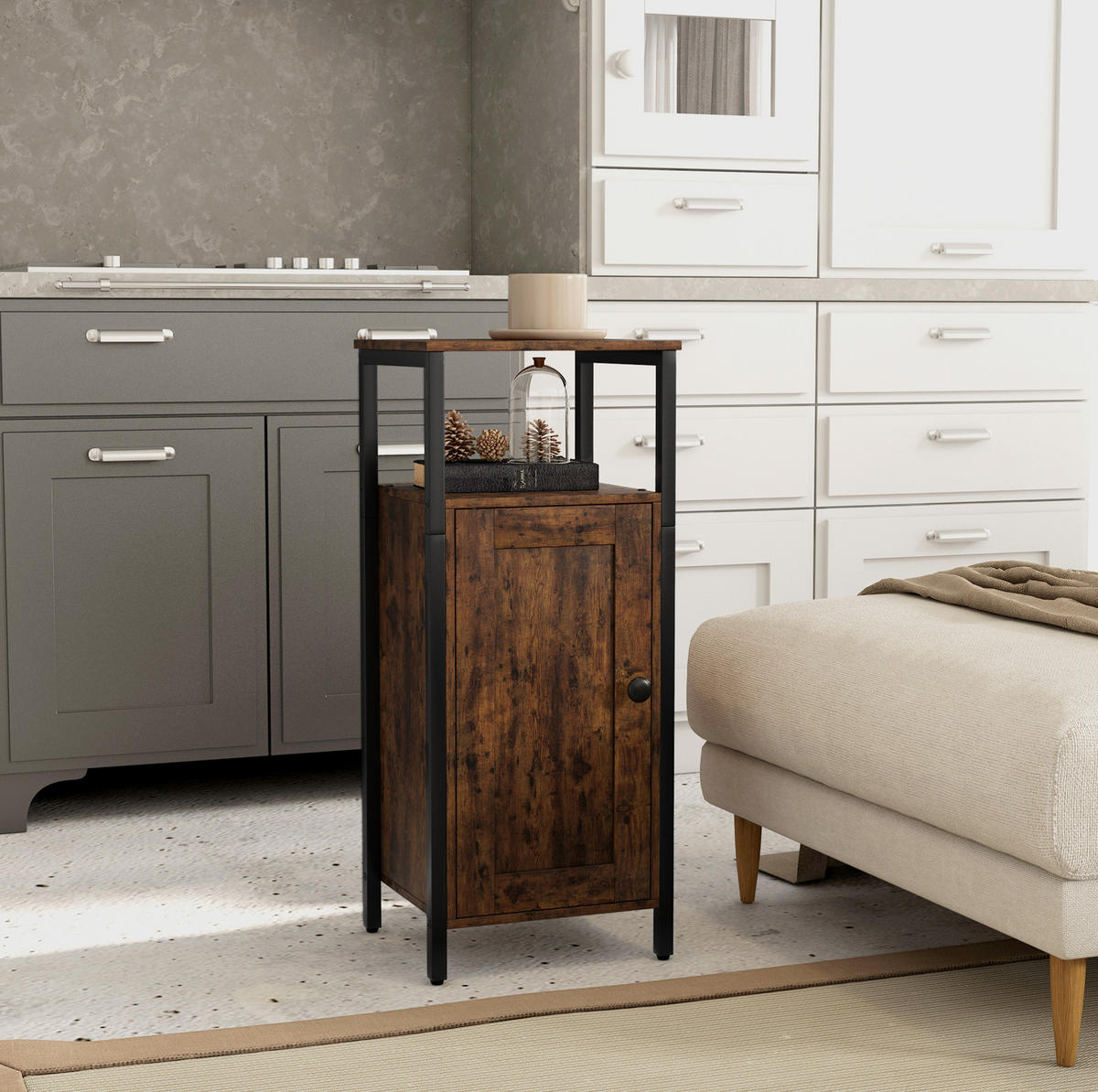 BEISTELLTISCH 34/80/30 cm Braun aus Sperrholz mit verstellbarem Regal - Braun, Holzwerkstoff (34/30/80cm) - OKMYHOME