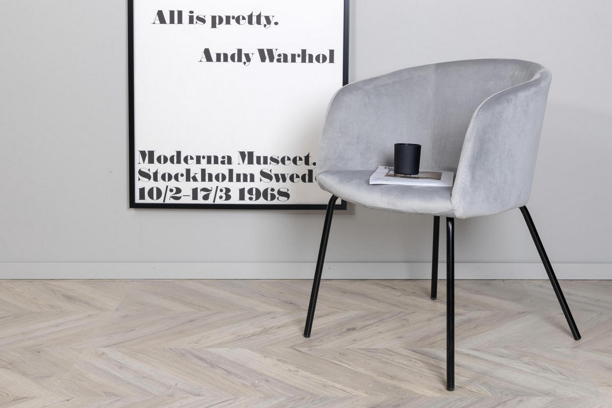 ESSZIMMERSTUHL BERIT Grau 55x55x78 cm - Grau, Textil (55/78/55cm) - FURNLUX